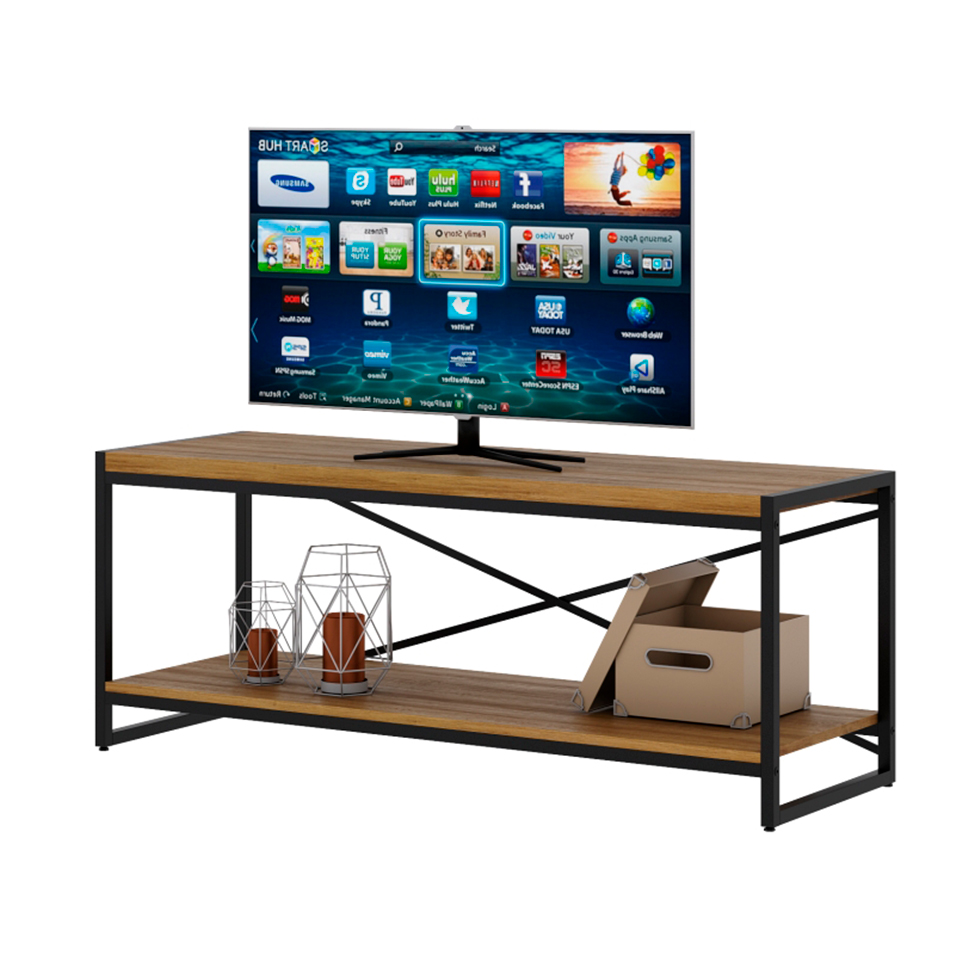 Rack Wooden Mel e Preto 120 cm
