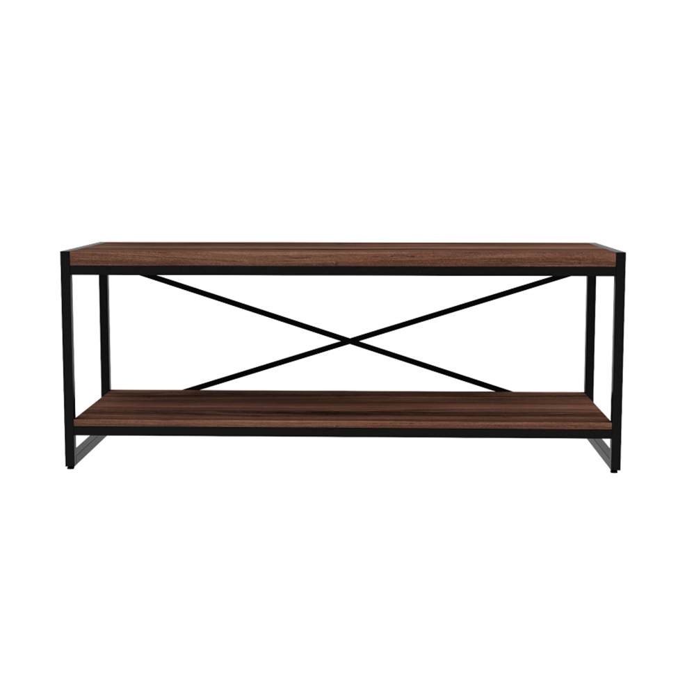 Rack Wooden Nogal e Preto 120 cm