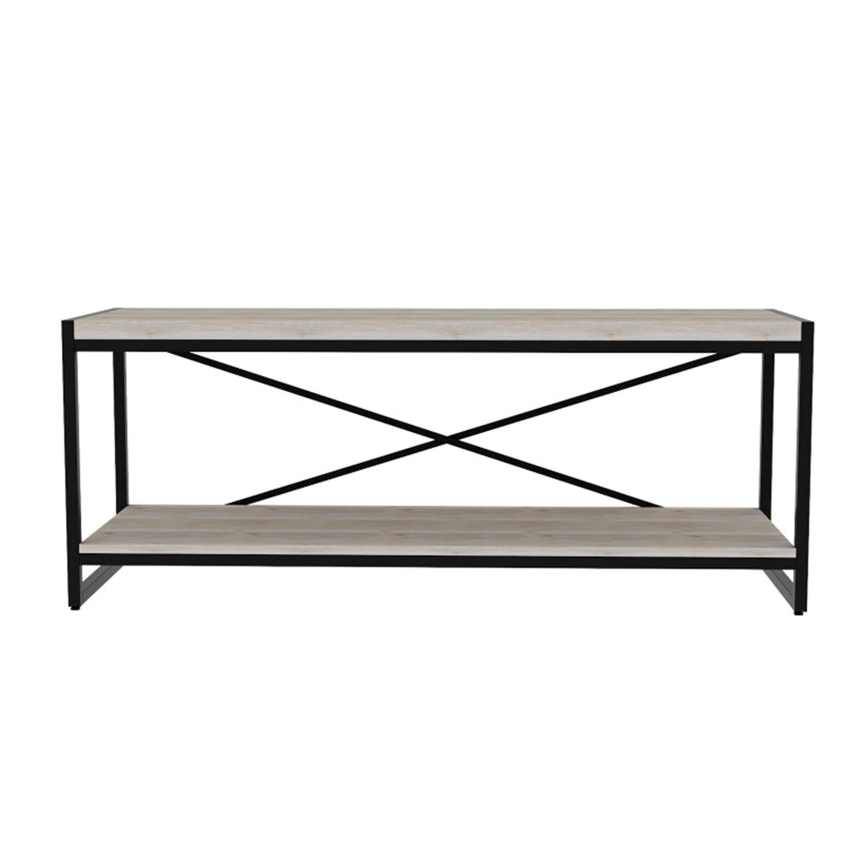 Rack Wooden Snow e Preto 120 cm