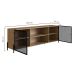 Rack York Vermont e Preto 180 cm