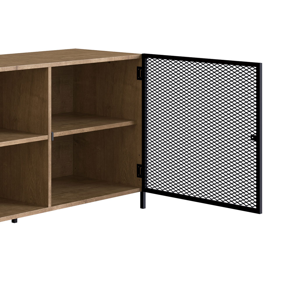 Rack York Vermont e Preto 180 cm