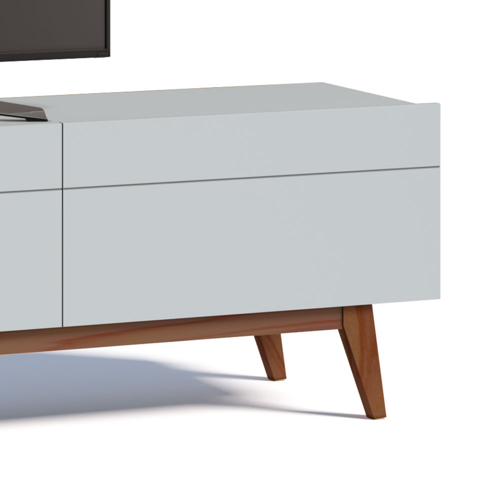 Rack para TV até 85 Polegadas Mazza 3 Gavetas Branco