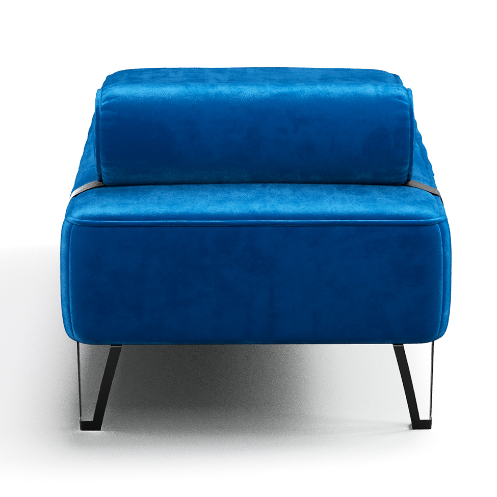 Recamier Erikson Velosuede Azul Marinho 142 cm