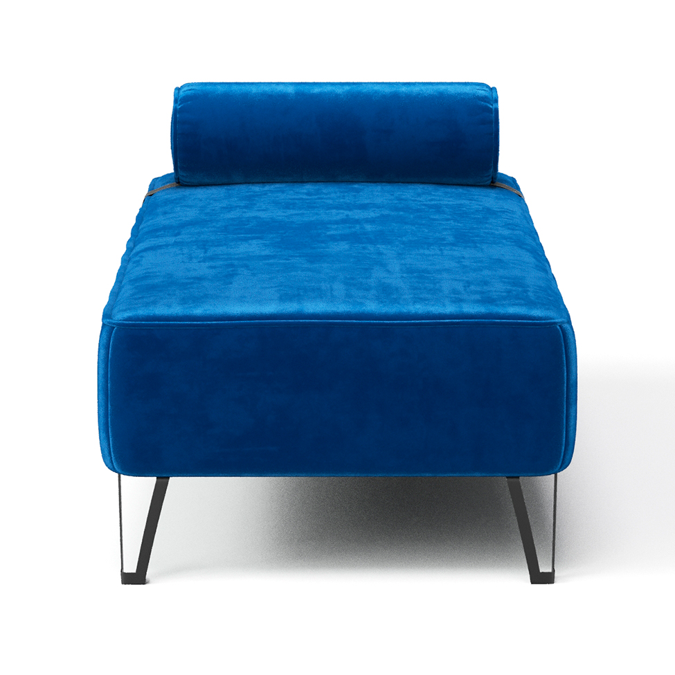 Recamier Erikson Velosuede Azul Marinho 142 cm