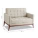 Sofá  2 Lugares Brooks Linho Areia 126 cm