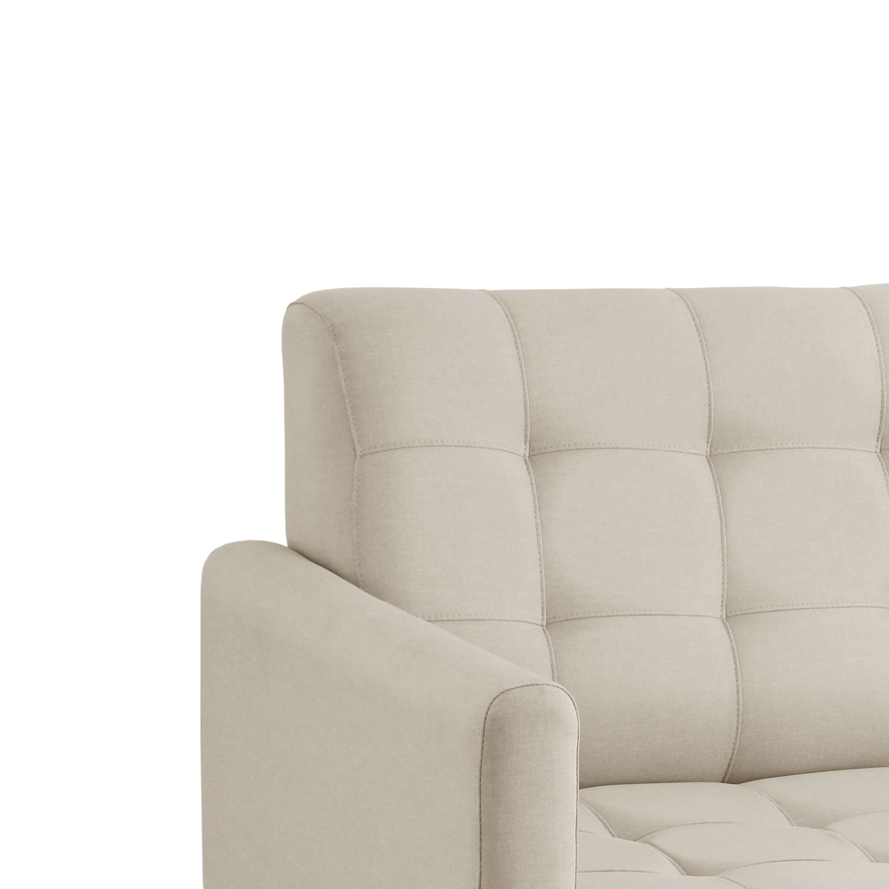 Sofá  2 Lugares Brooks Linho Areia 126 cm