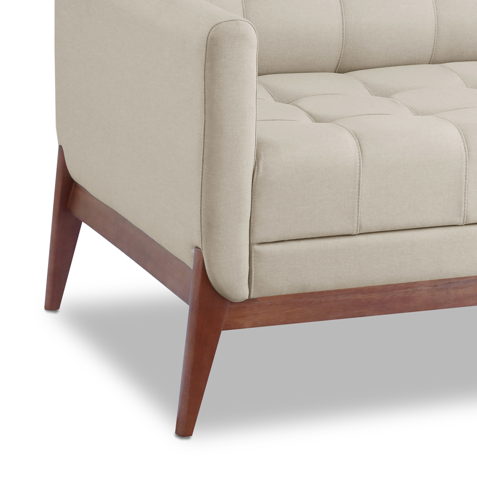 Sofá  2 Lugares Brooks Linho Areia 126 cm