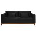 Sofá 2 Lugares Bahamas Suede Preto