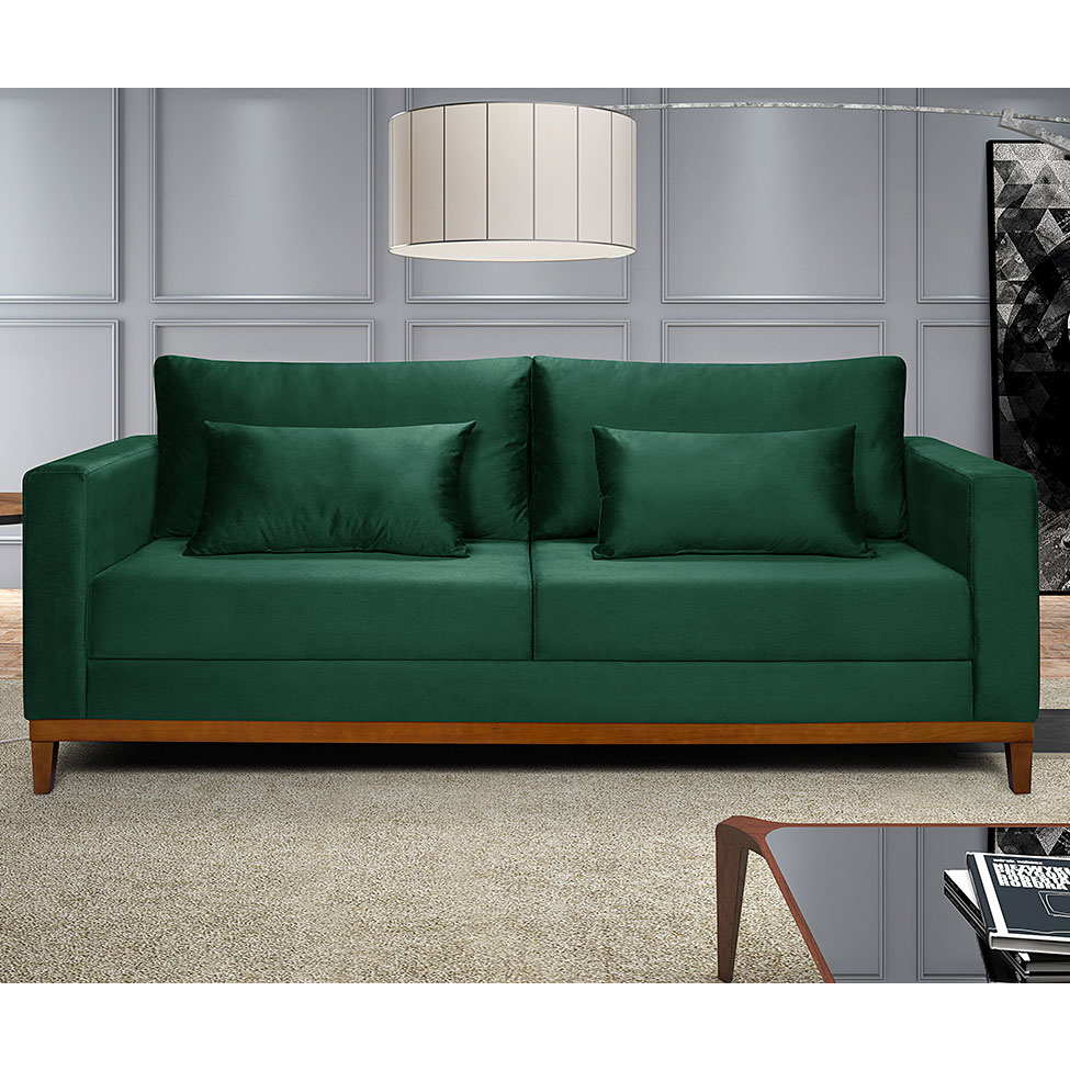 Sofá 2 Lugares Bahamas Suede Verde