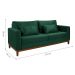 Sofá 2 Lugares Bahamas Suede Verde