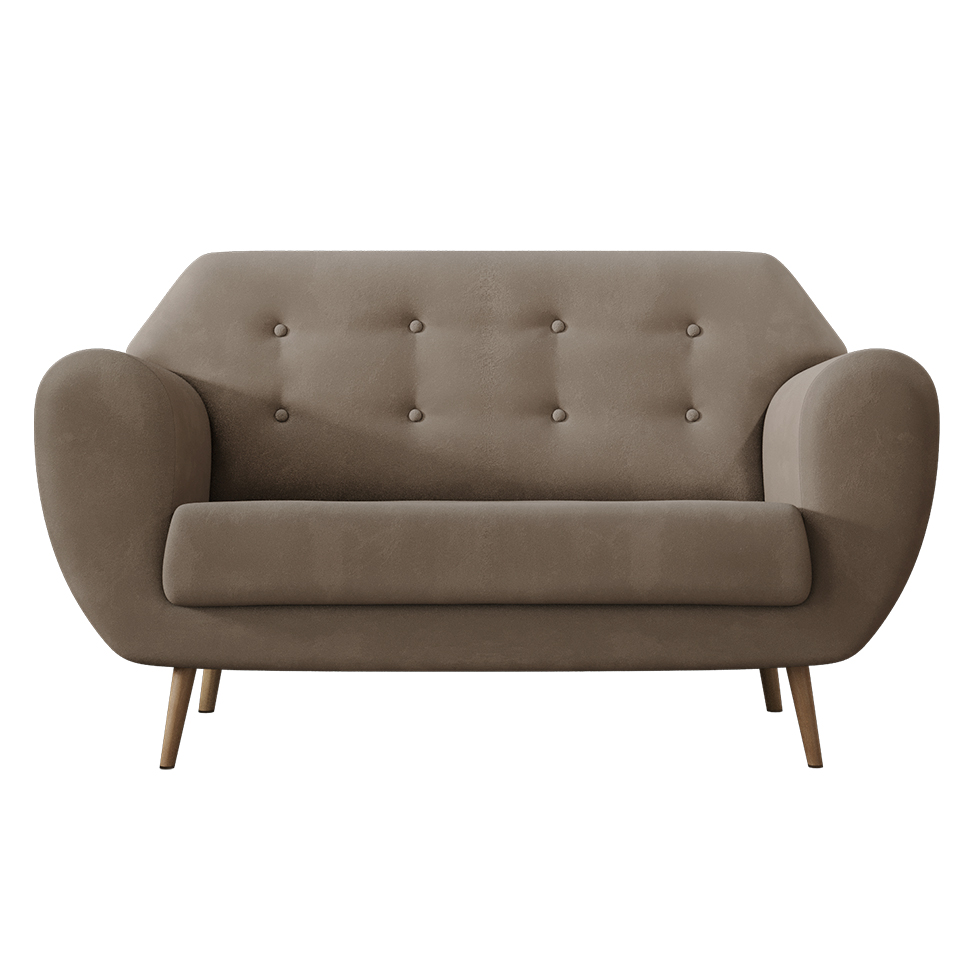 Sofá 2 Lugares Beegees Suede Bege