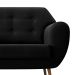 Sofá 2 Lugares Beegees Suede Preto