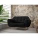 Sofá 2 Lugares Beegees Suede Preto