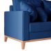 Sofá 2 Lugares Beny Base de Madeira Linho Cotton Azul Marinho