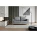 Sofá 2 Lugares Davos Base de Madeira Linho Cotton Cinza