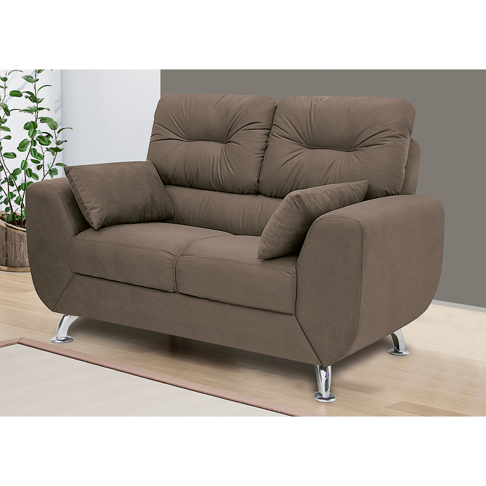 Sofá 2 Lugares Denver Suede Bege