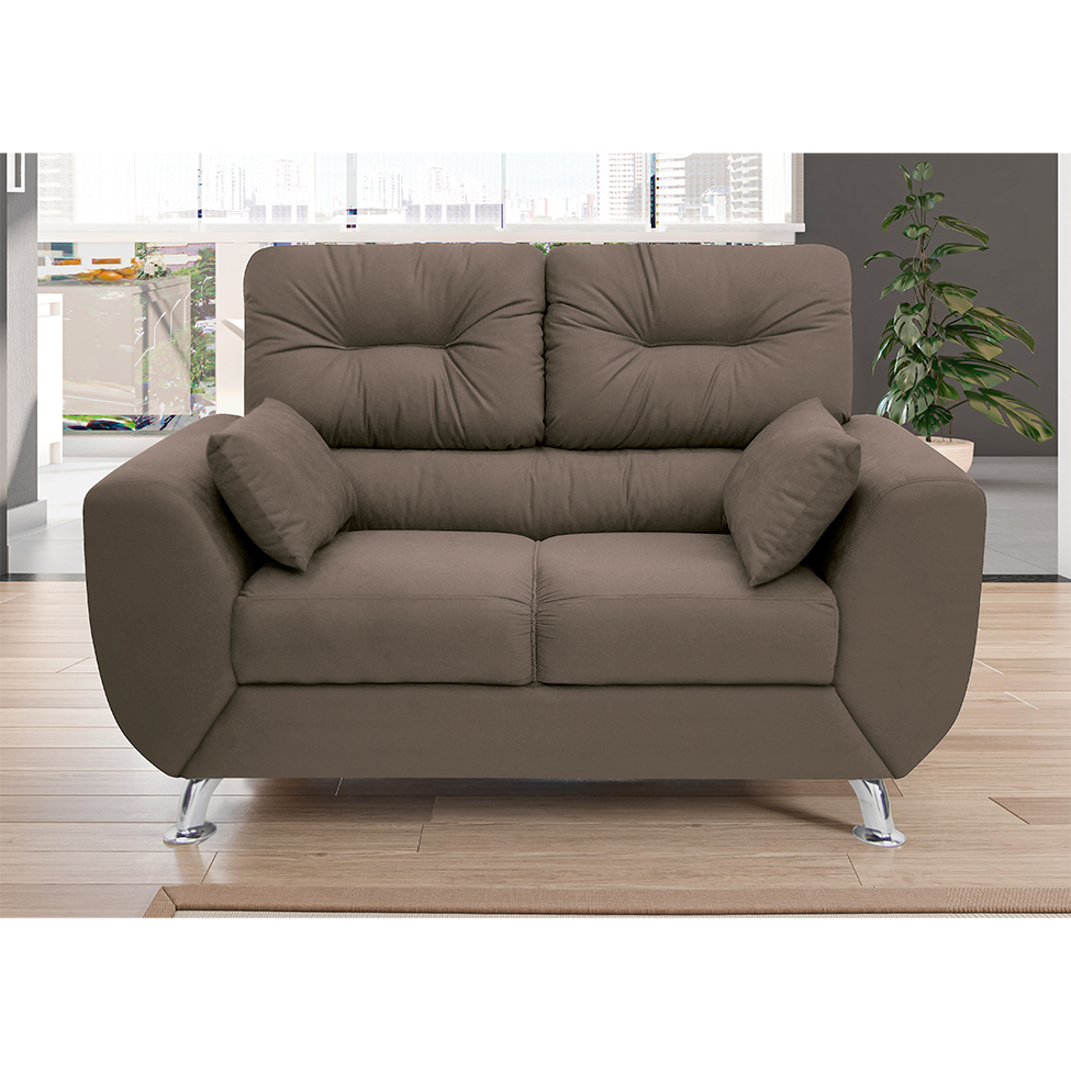 Sofá 2 Lugares Denver Suede Bege