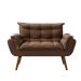 Sofá 2 Lugares Dock Suede Marrom