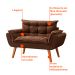 Sofá 2 Lugares Dock Suede Marrom