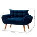 Sofá 2 Lugares Dock Velosuede Azul Marinho
