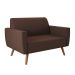 Sofá 2 Lugares Halifax Suede Marrom