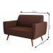 Sofá 2 Lugares Halifax Suede Marrom