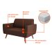 Sofá 2 Lugares Halifax Suede Marrom