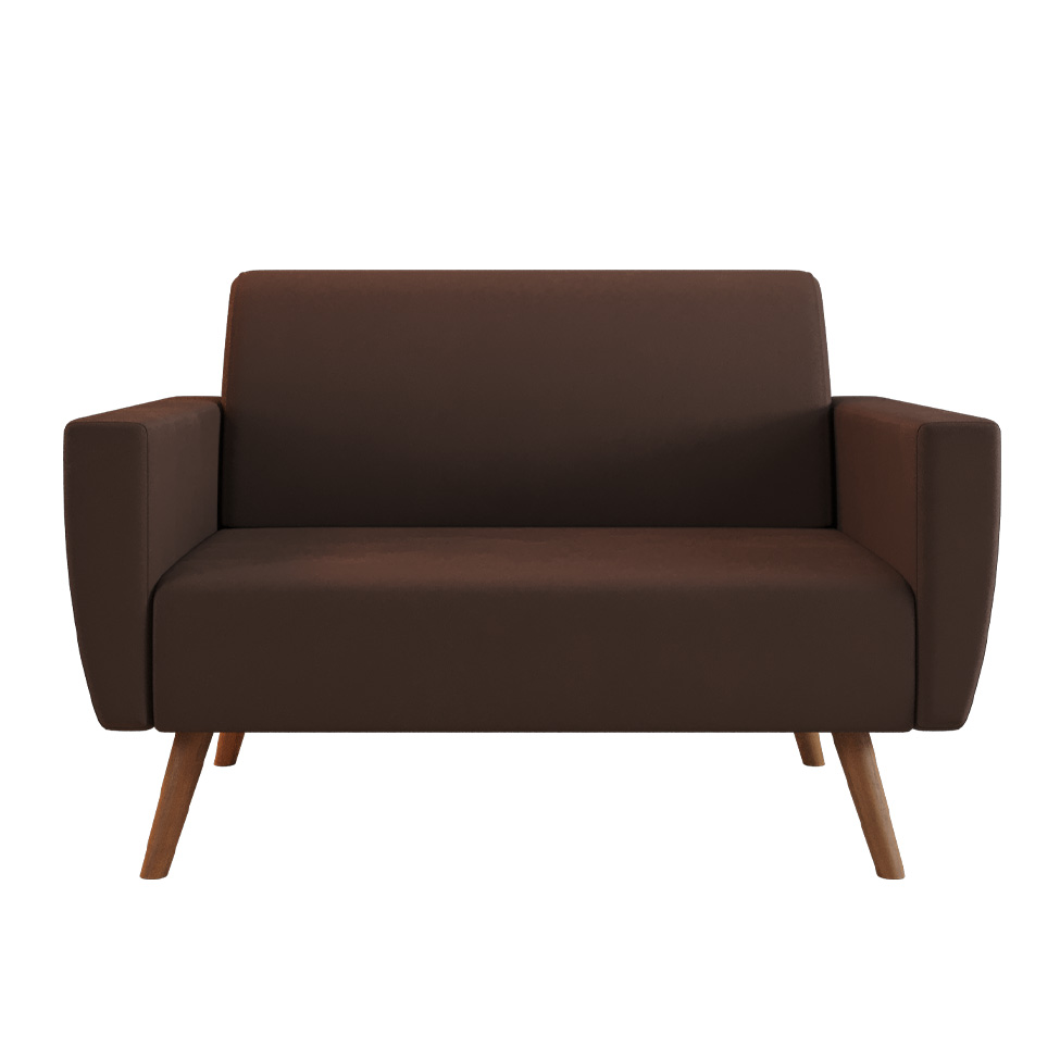 Sofá 2 Lugares Halifax Suede Marrom