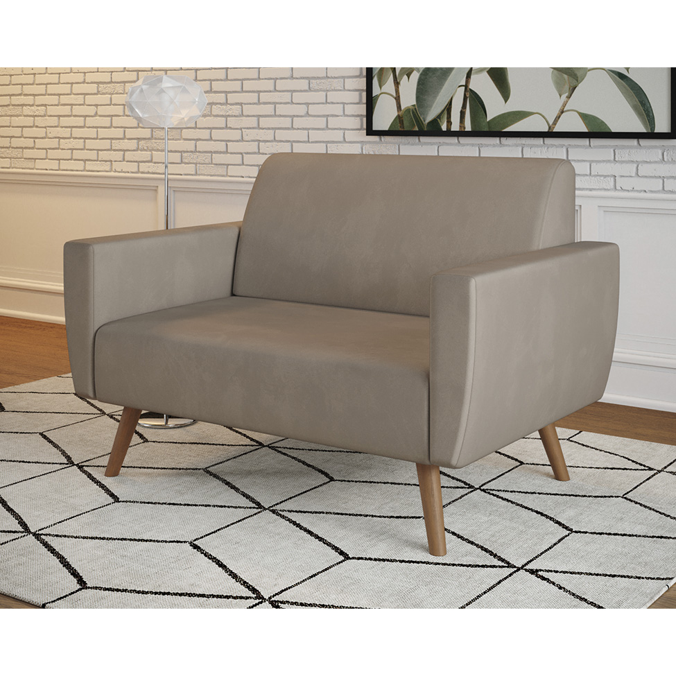 Sofá 2 Lugares Halifax Velosuede Bege