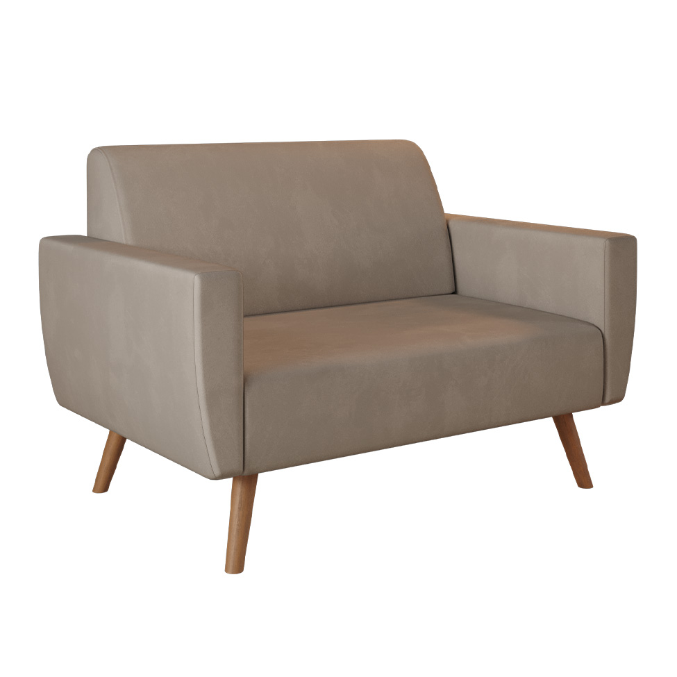 Sofá 2 Lugares Halifax Velosuede Bege