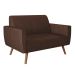 Sofá 2 Lugares Halifax Velosuede Marrom