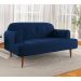Sofá 2 Lugares Kiev Linho Azul Marinho 130 cm