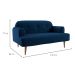 Sofá 2 Lugares Kiev Linho Azul Marinho 130 cm