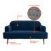 Sofá 2 Lugares Kiev Linho Azul Marinho 130 cm