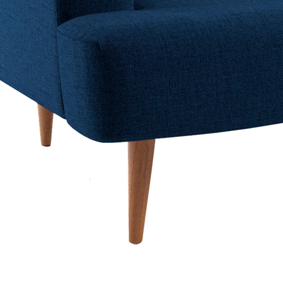 Sofá 2 Lugares Kiev Linho Azul Marinho 130 cm