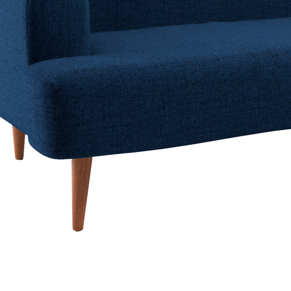 Sofá 2 Lugares Kiev Linho Azul Marinho 165 cm