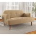 Sofá 2 Lugares Kiev Linho Bege 130 cm