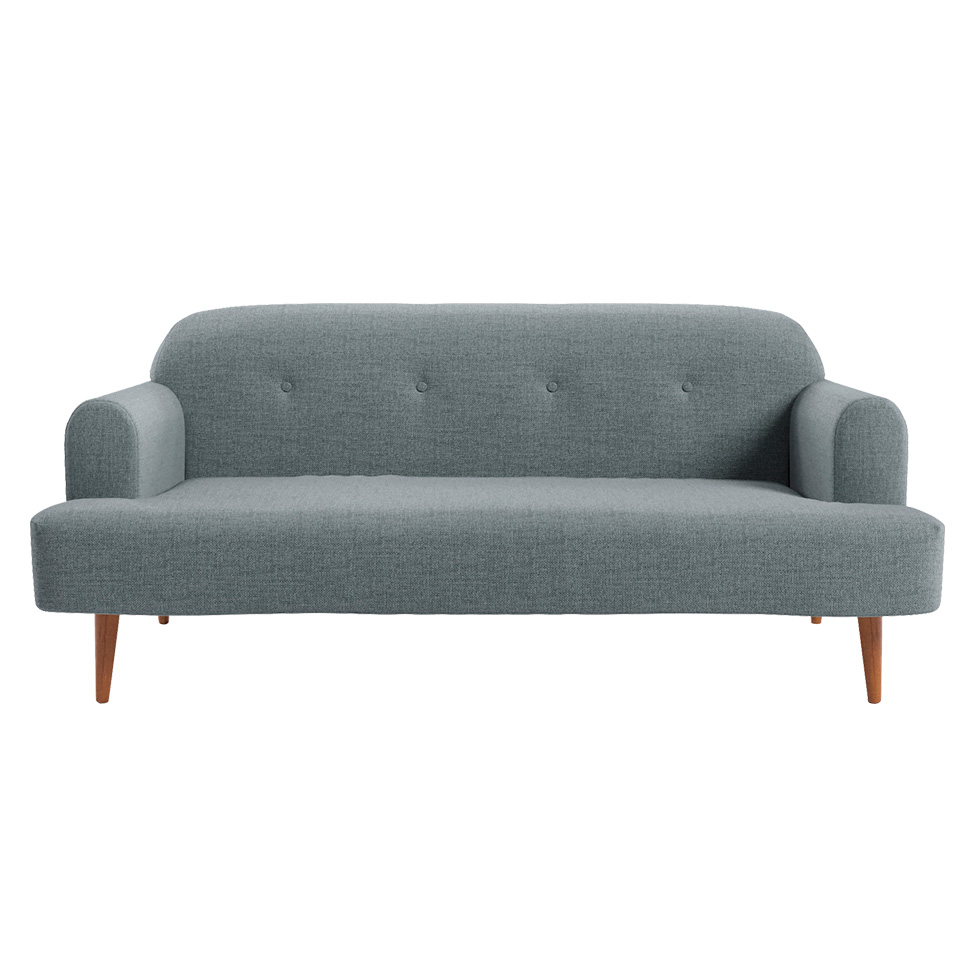 Sofá 2 Lugares Kiev Linho Cinza 165 cm