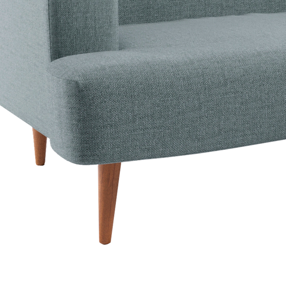 Sofá 2 Lugares Kiev Linho Cinza 165 cm