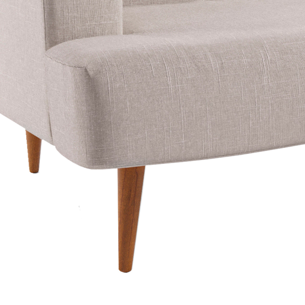 Sofá 2 Lugares Kiev Linho Cru 130 cm