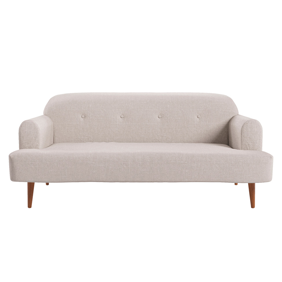 Sofá 2 Lugares Kiev Linho Cru 165 cm