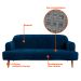 Sofá 2 Lugares Kiev Velosuede Azul Marinho 165 cm