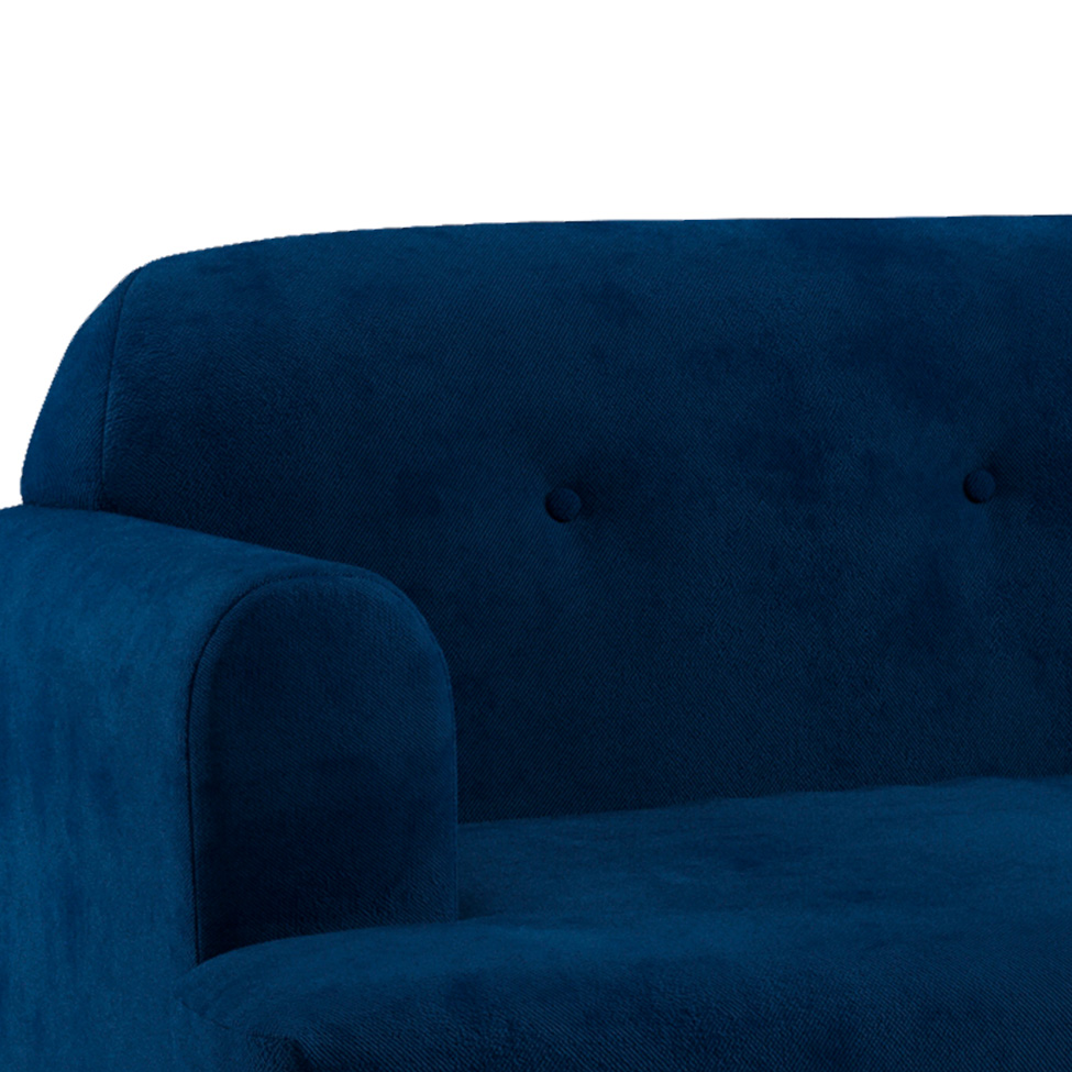 Sofá 2 Lugares Kiev Velosuede Azul Marinho 165 cm