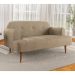 Sofá 2 Lugares Kiev Velosuede Bege 130 cm