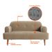 Sofá 2 Lugares Kiev Velosuede Bege 130 cm
