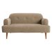 Sofá 2 Lugares Kiev Velosuede Bege 130 cm