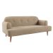 Sofá 2 Lugares Kiev Velosuede Bege 165 cm