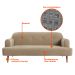 Sofá 2 Lugares Kiev Velosuede Bege 165 cm