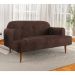 Sofá 2 Lugares Kiev Velosuede Marrom 130 cm