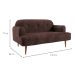 Sofá 2 Lugares Kiev Velosuede Marrom 130 cm
